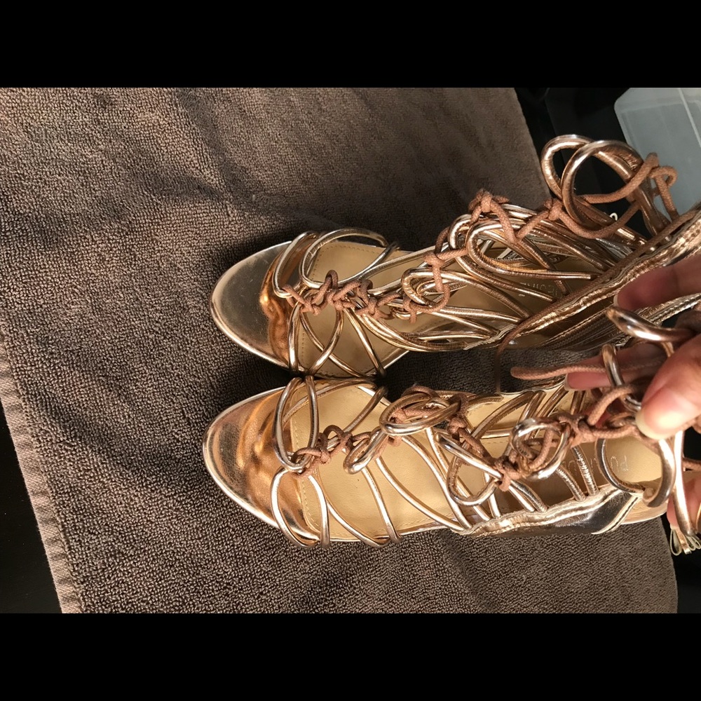 Rose Gold Caged Heel